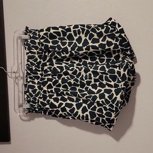 Shein Shorts green/white pattern